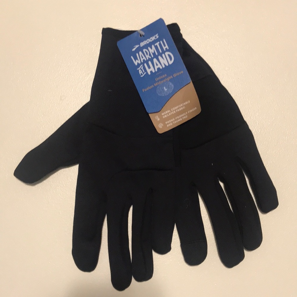 Brooks midweight running gloves! Size Large